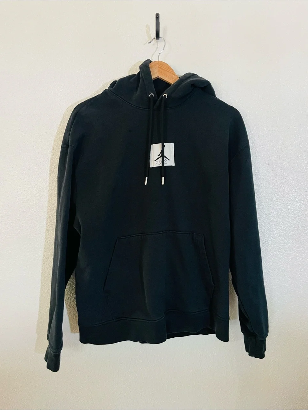 Air Jordan Flight Men's Fleece Hoodie Black Size Large Cotton